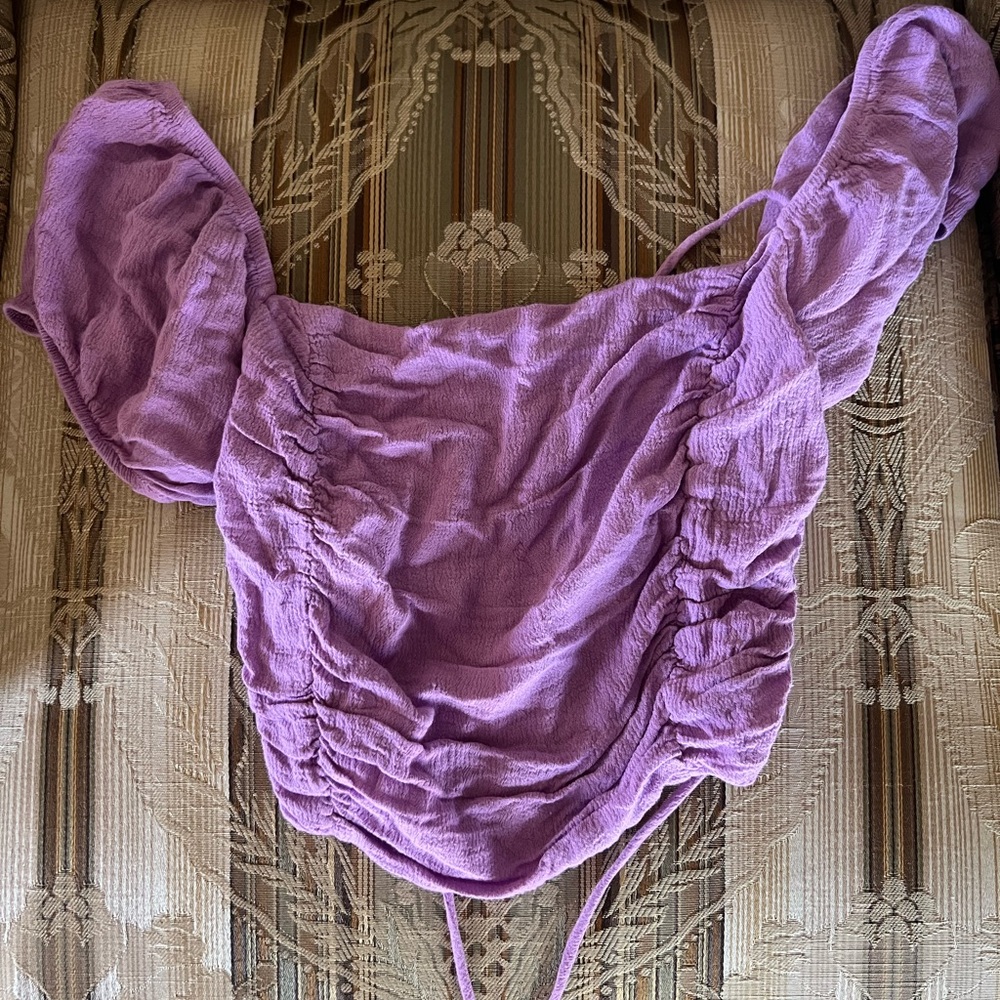 Better Be Lavender Ruched Blouse
